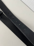 Gucci GG Marmont Double Interlocking G Buckle Leather Black Belt