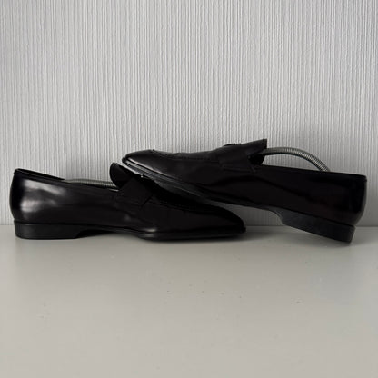 Prada Triangle-logo Leather Loafers