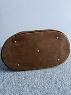 Longchamp Camel Suede Leather Bag