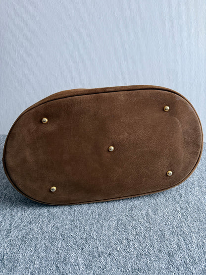 Longchamp Camel Suede Leather Bag