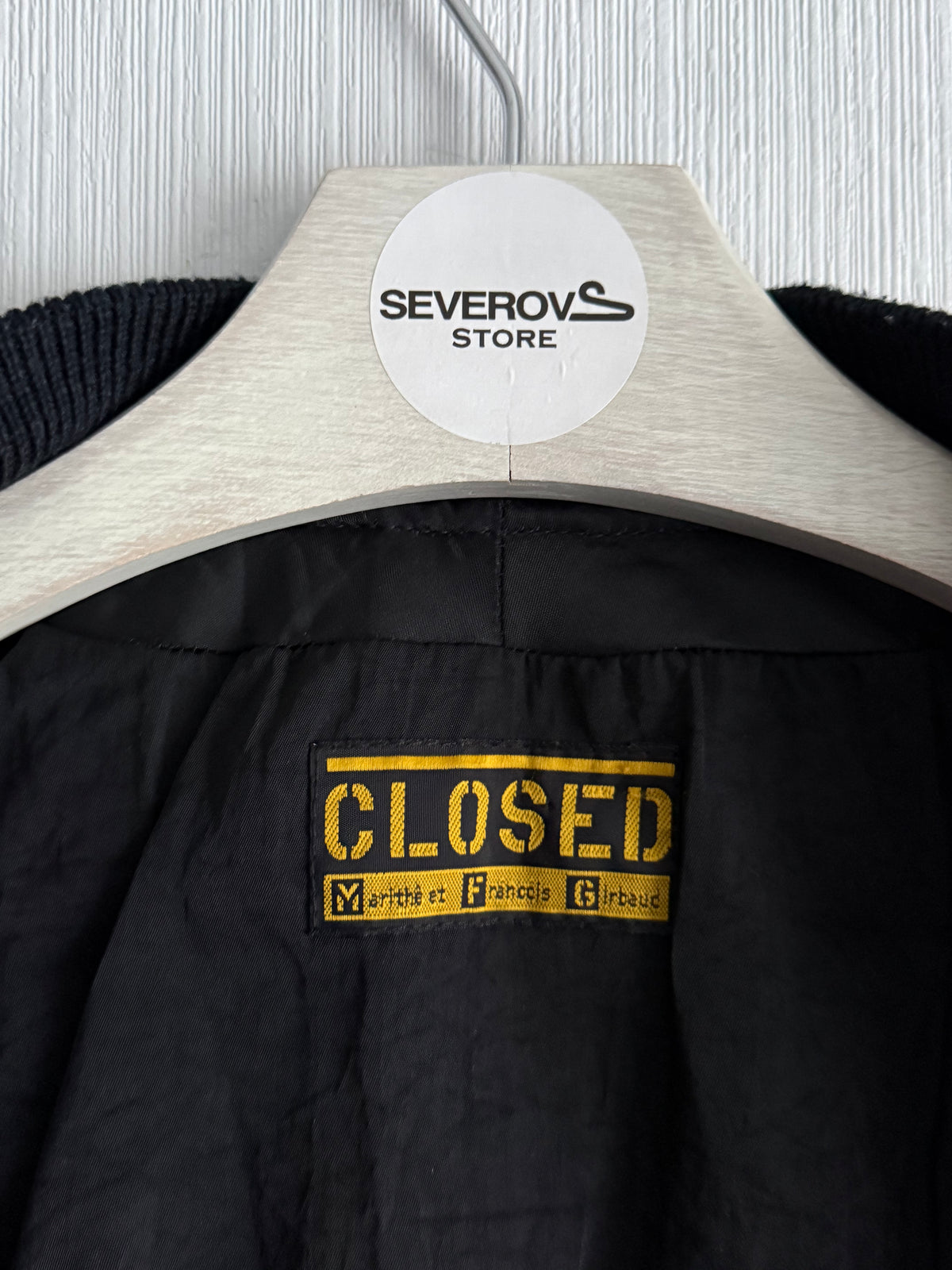 Marithé & François Girbaud 80s Cropped Black & Yellow Bomber Jacket