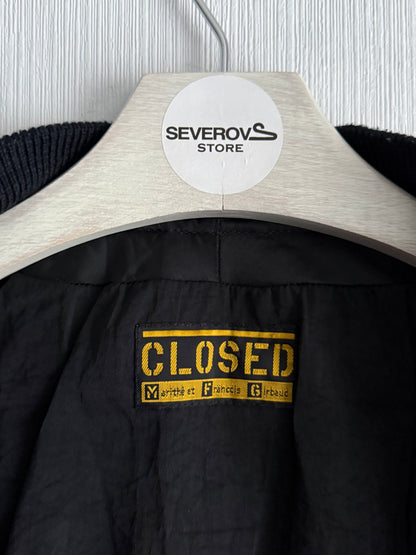 Marithé & François Girbaud 80s Cropped Black & Yellow Bomber Jacket