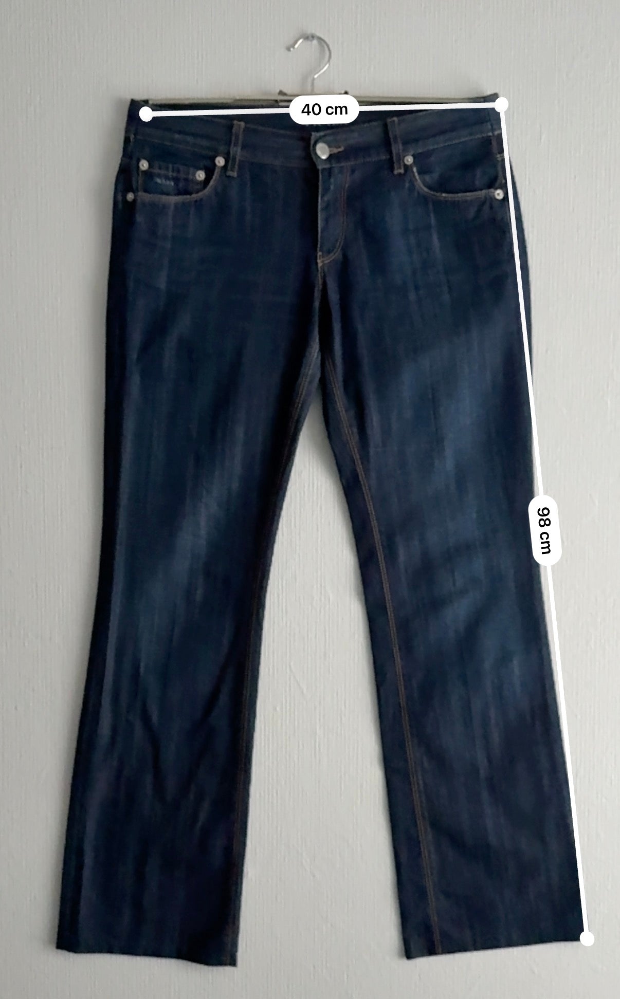Prada 2000's Bootcut Indigo Denim Jeans