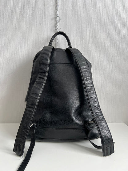 Balenciaga Black Leather Backpack