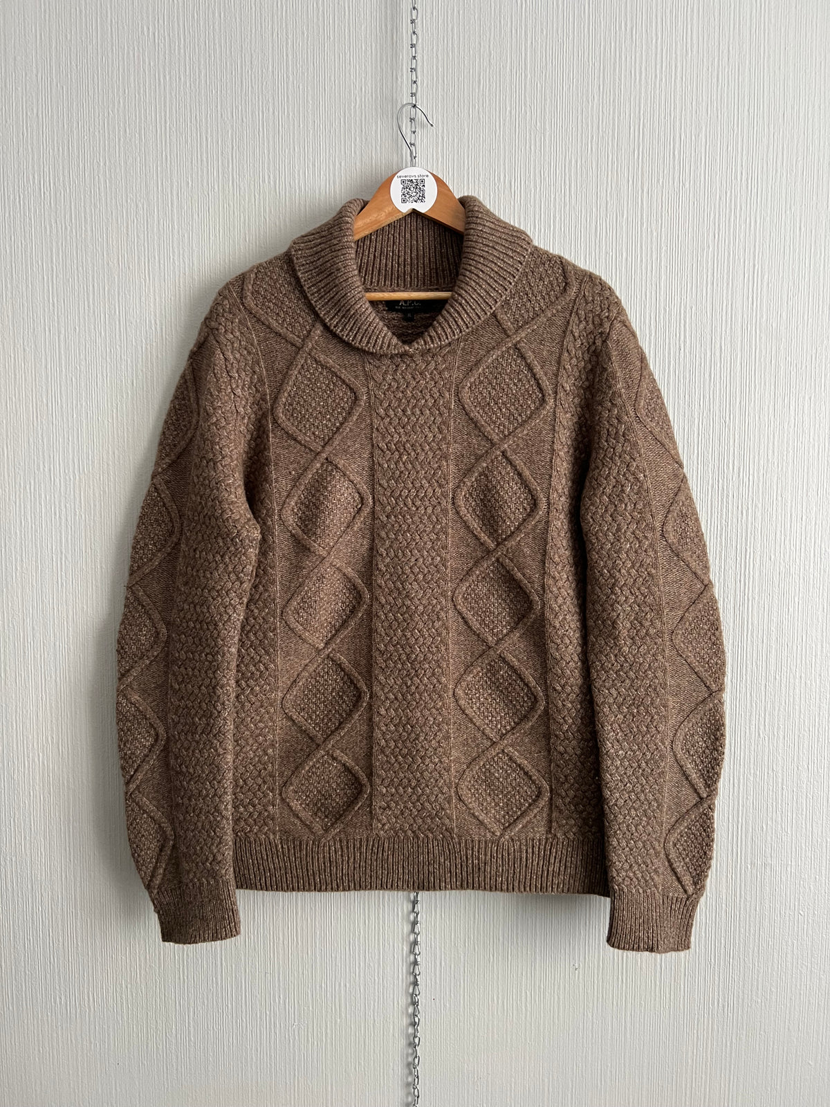 APC Beige Wool Mens Sweater — product photo