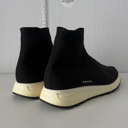 Prada Black Knit Fabric Runner Sneakers