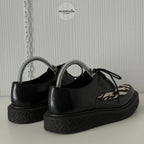 Saint Laurent Black Pony Hair Zebra Leather Shoes