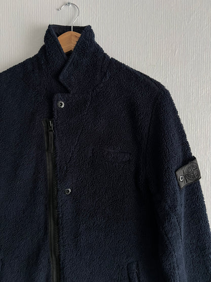 Stone Island Shadow Project AW17 Navy Teddy Fleece Zipped Blazer