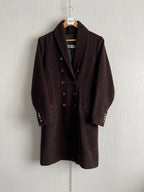 Jil Sander Vintage Cashmere Wool Blend Brown Coat