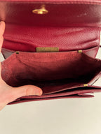 Cartier Vintage Burgundy Leather Shoulder Bag
