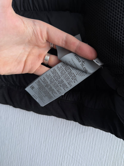 Stone Island Shadow Project FW21 High Density R-Nylon Jersey Real Down Jacket in Black