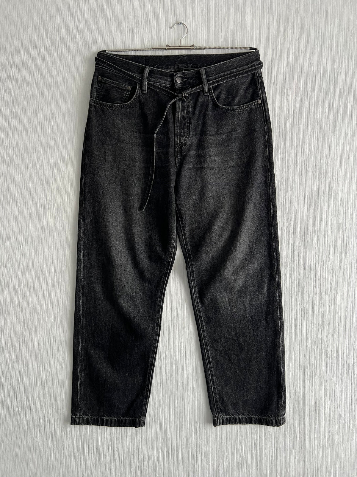 Acne Studios 1991 Toj Vintage Black Denim Pants Mens Baggy Jeans Made in Italy