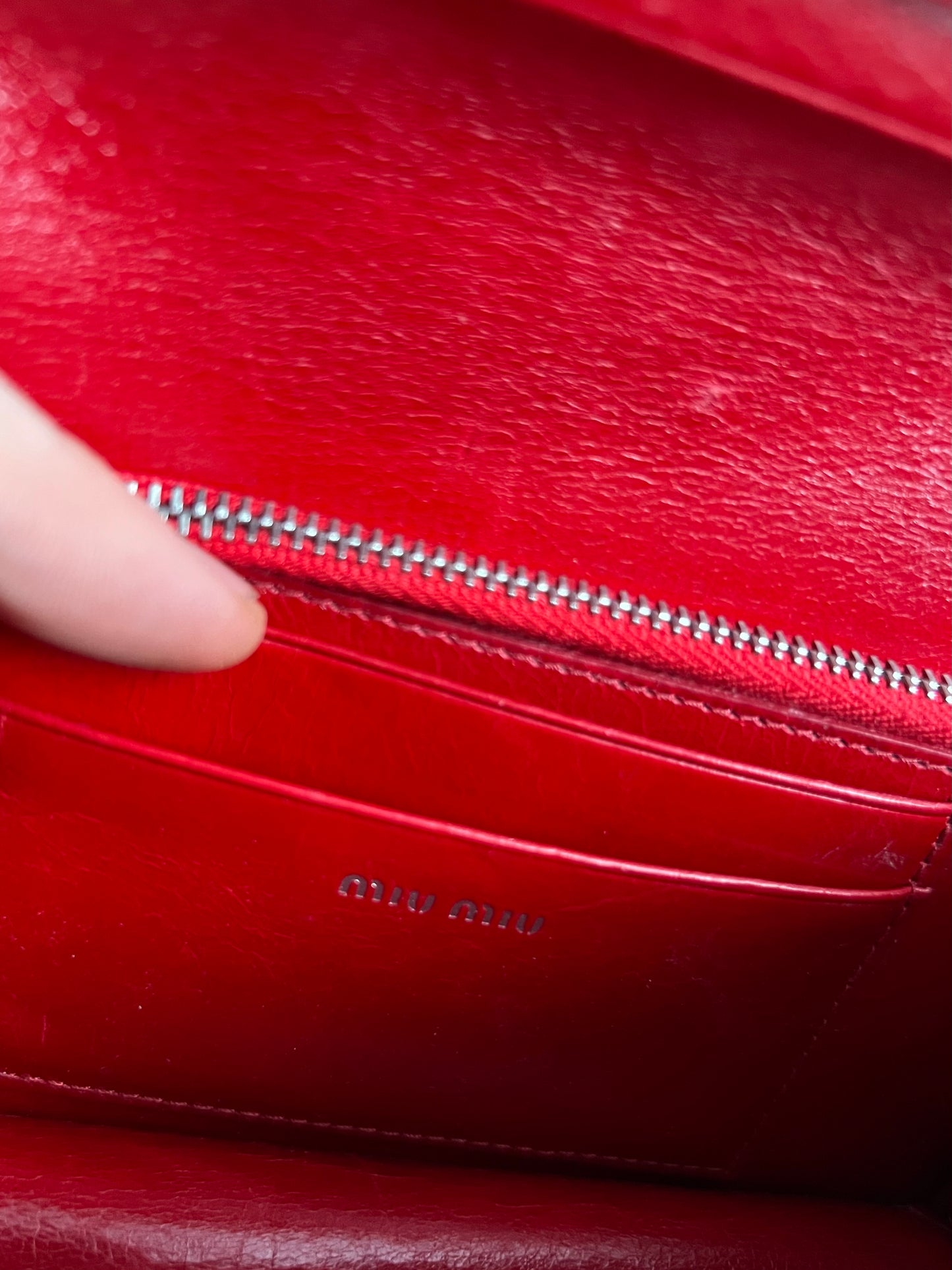 Miu Miu Clutch Crossbody Matelasse Quilted Red Leather Clutch Bag with Removable Crossbody Strap