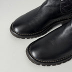 Chanel Black Nylon/Leather Coco Cocoon Boots by Karl Lagerfeld