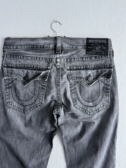 True Religion Vintage Grey Straight Jeans