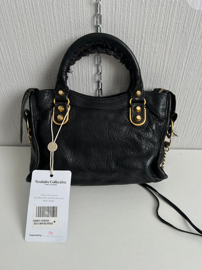 Balenciaga City Bag Mini in Black Leather