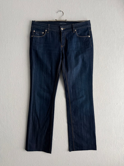 Prada 2000's Bootcut Indigo Denim Jeans