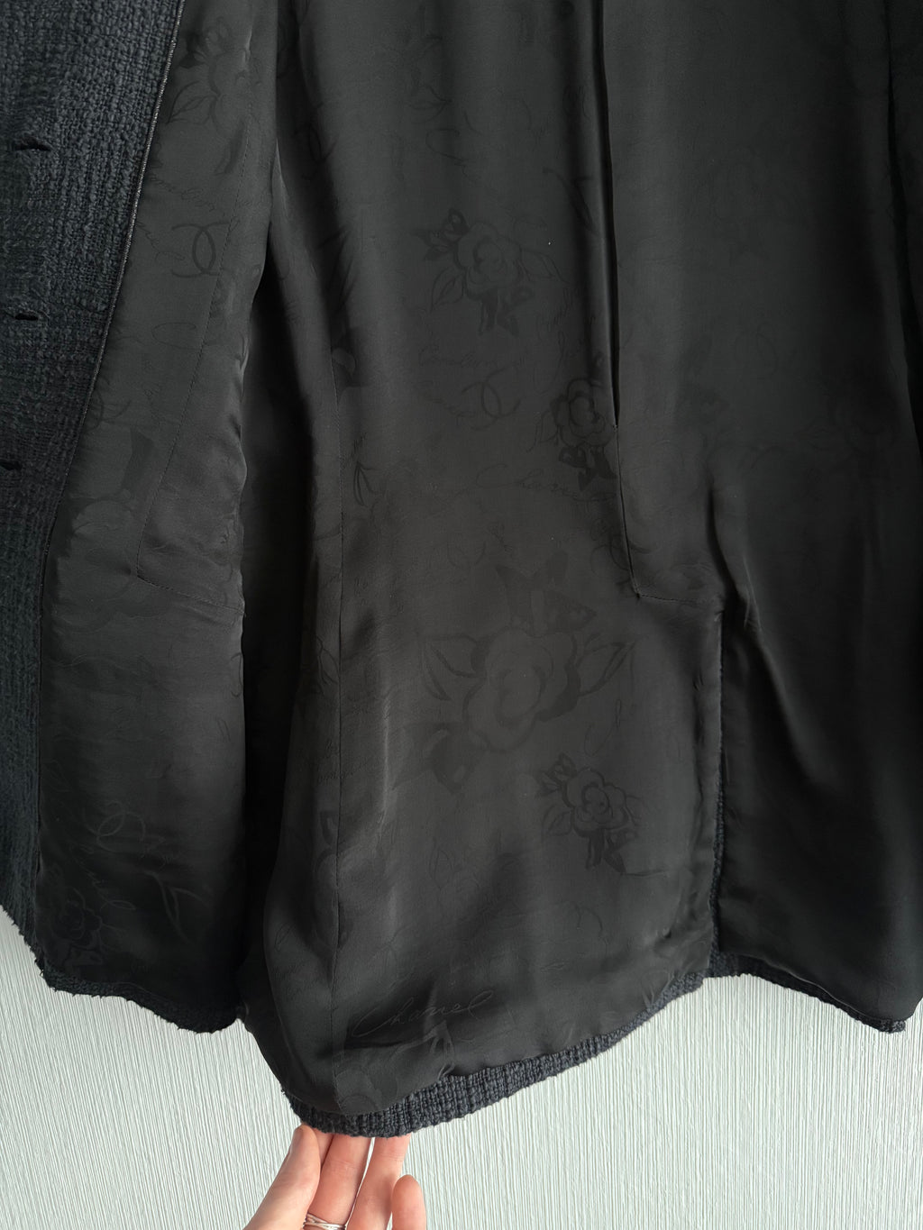 Chanel Bombay Timeless Tweed Blazer Jacket in Black Cotton