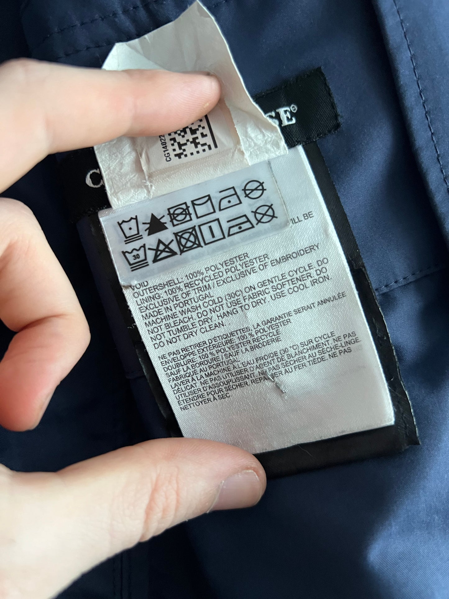 Canada Goose Mens Wind Jacket Crew Navy Trench