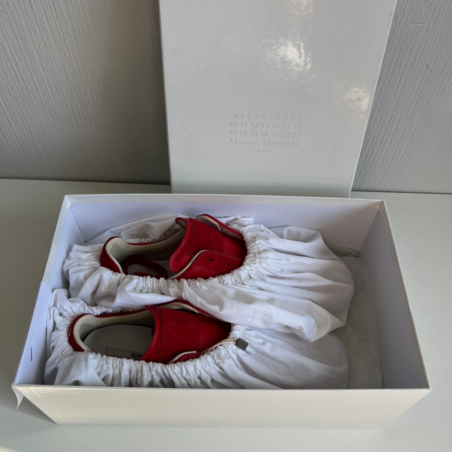 Maison Martin Margiela Replica Gats Mens Red Trainers Shoes