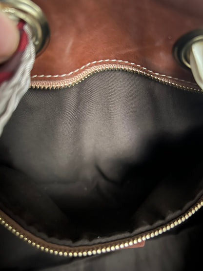 Gucci Positano Tote Handbag in Brown Leather