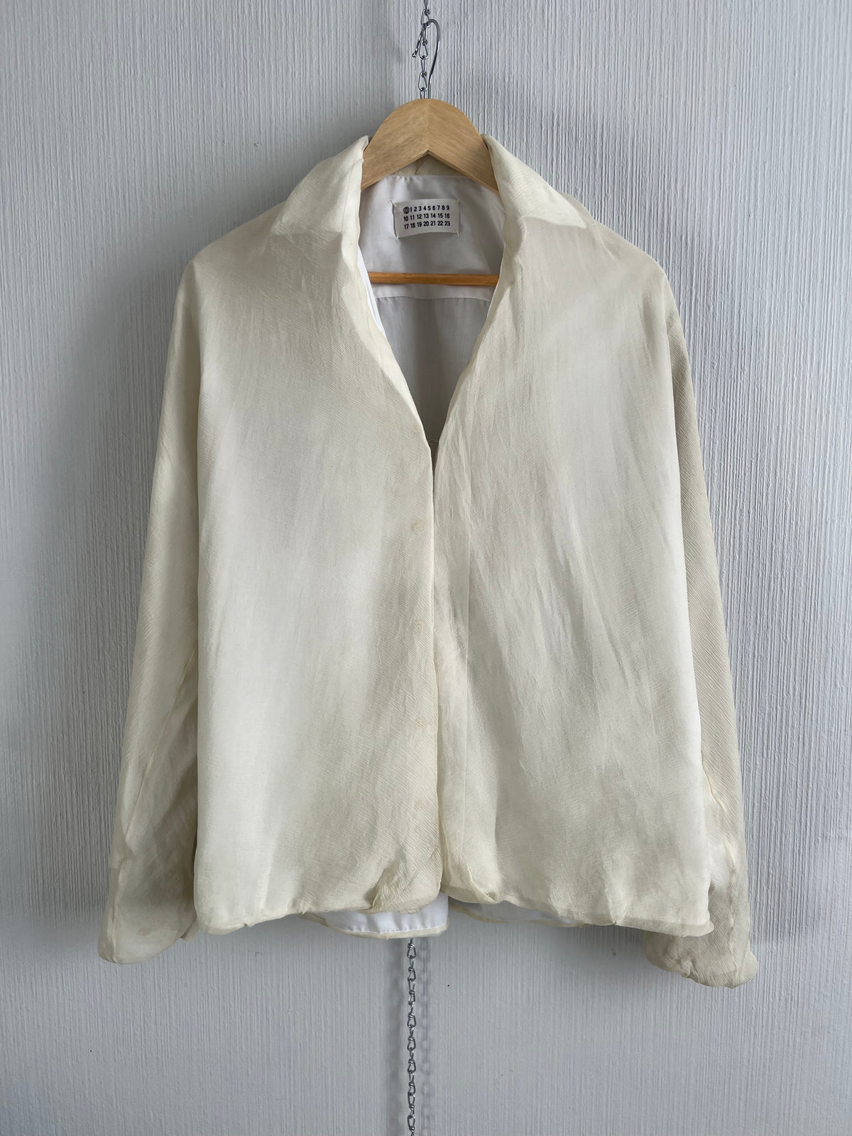 Maison Margiela Archive Maison Margiela 0 Artisinal Line Double layered Mens Shirt with Silk Top Layer — product photo