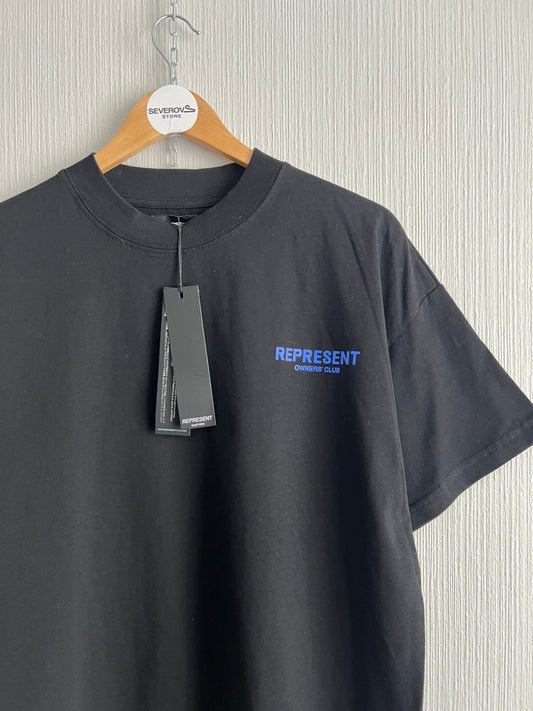 Represent Mens Black Cotton T-shirt