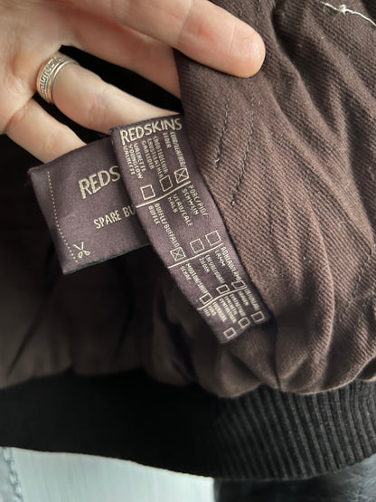 Redskins Buffalo Brown Leather Mens Bomber Jacket