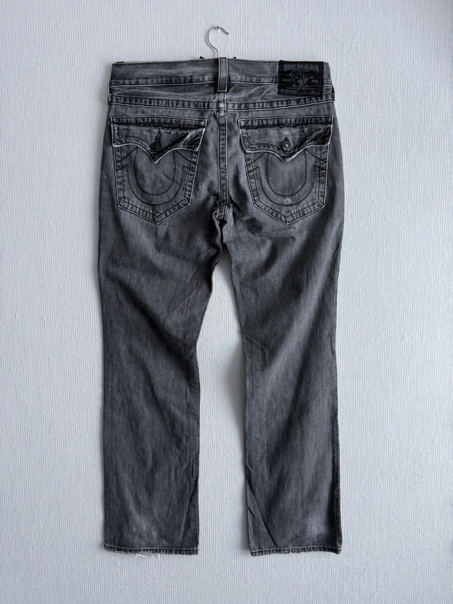 True Religion Vintage Grey Straight Jeans