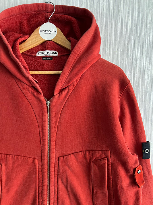 Stone Island AW05 Mens Red Zip Hoodie