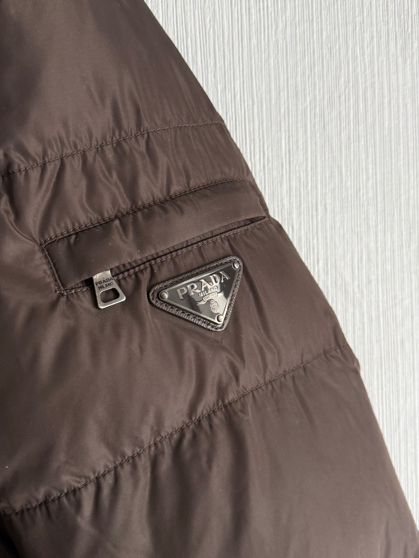 Prada Brown Nylon Down Jacket