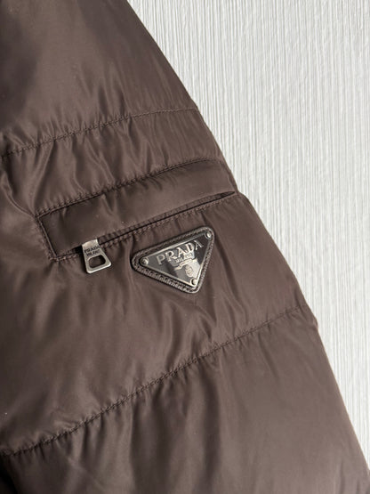 Prada Brown Nylon Down Jacket