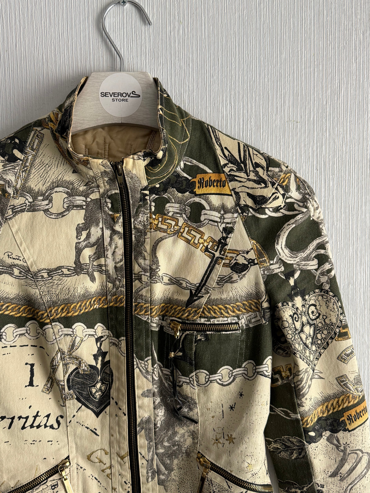 Roberto Cavalli Archive Fitted Moto Jacket
