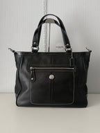 Coach Laura Black Leather Tote Bag