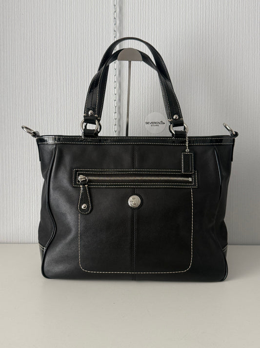 Coack Laura Black Leather Tote Bag