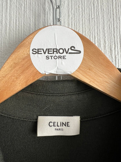 Céline Horse Carriage-embroidered Cashmere Shirt