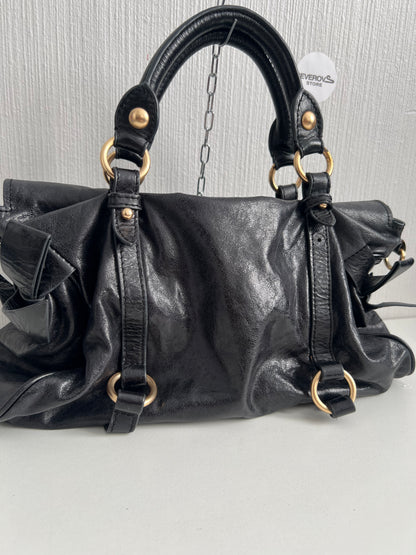 Miu Miu Bow Black Leather Bag