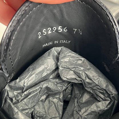 Prada Soft Padded Black Nappa Leather Sabots Mens Slippers