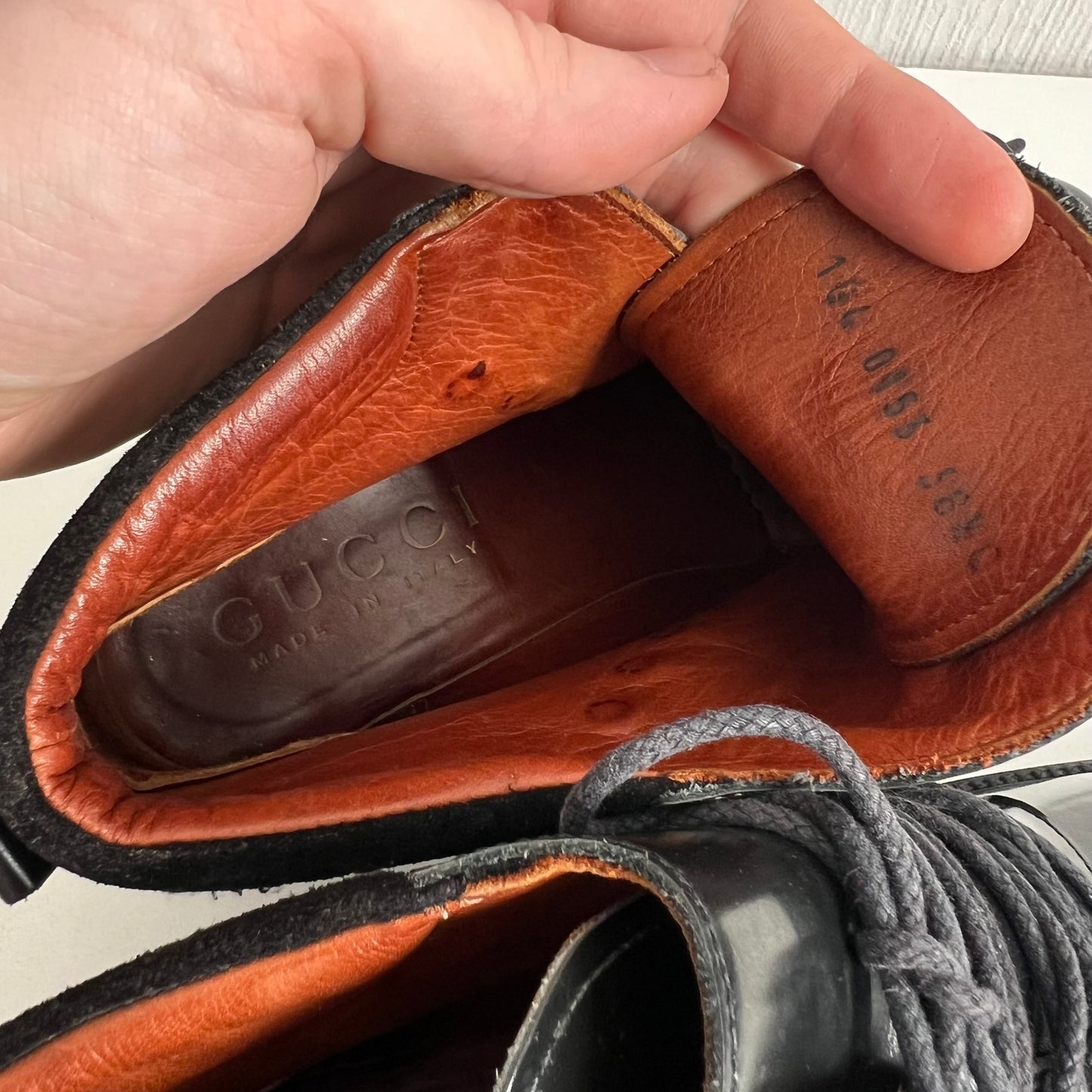 Gucci Black Leather Combat Lace Up Ankle Women's Boots