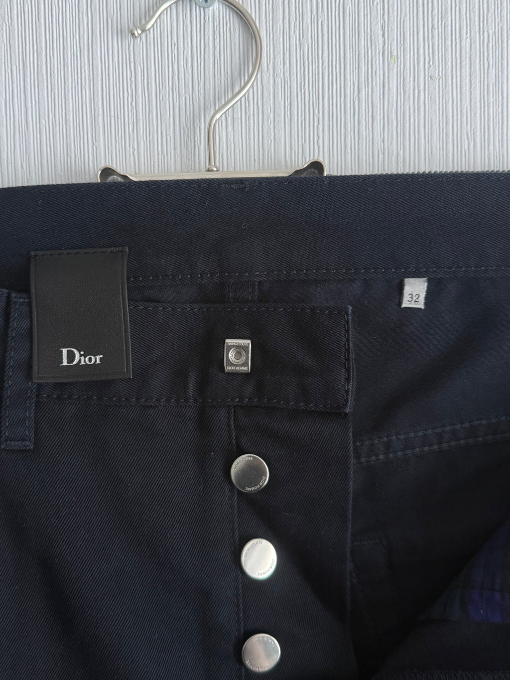 Dior Homme Trousers in navy cotton