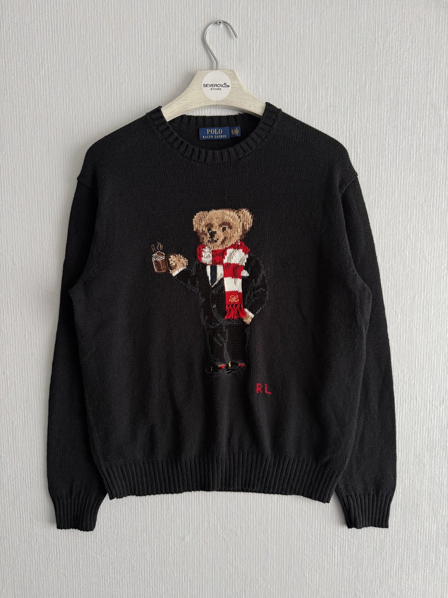 Polo Ralph Lauren Cocoa Bear Sweater Black Knit