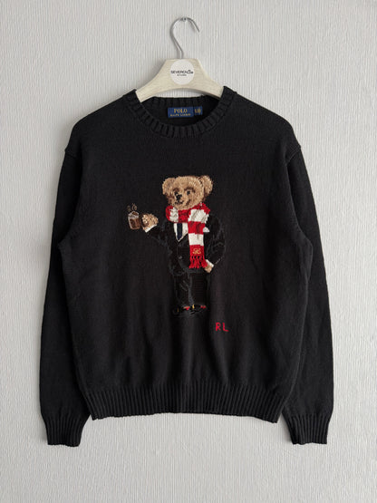 Polo Ralph Lauren Cocoa Bear Sweater Black Knit