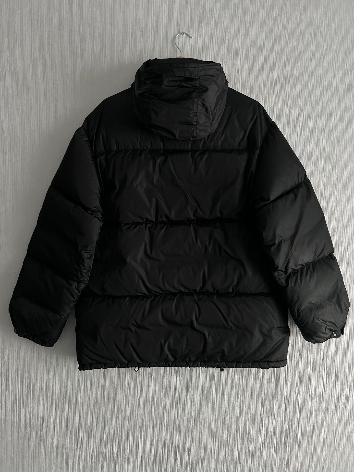 Prada Sport Red Tab Black Down Puffer Jacket