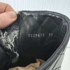Chanel Quilted Leather & Knit Boots