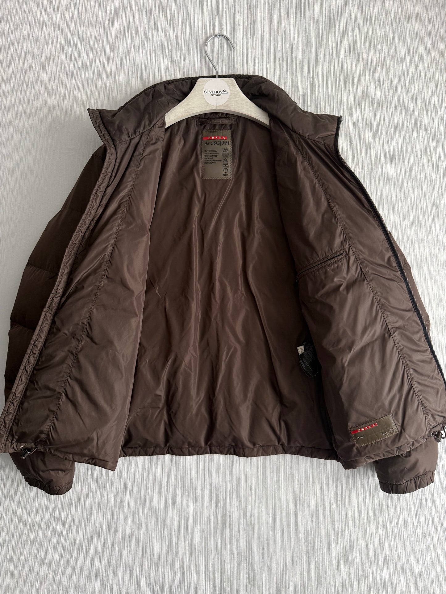 Prada Brown Nylon Down Jacket