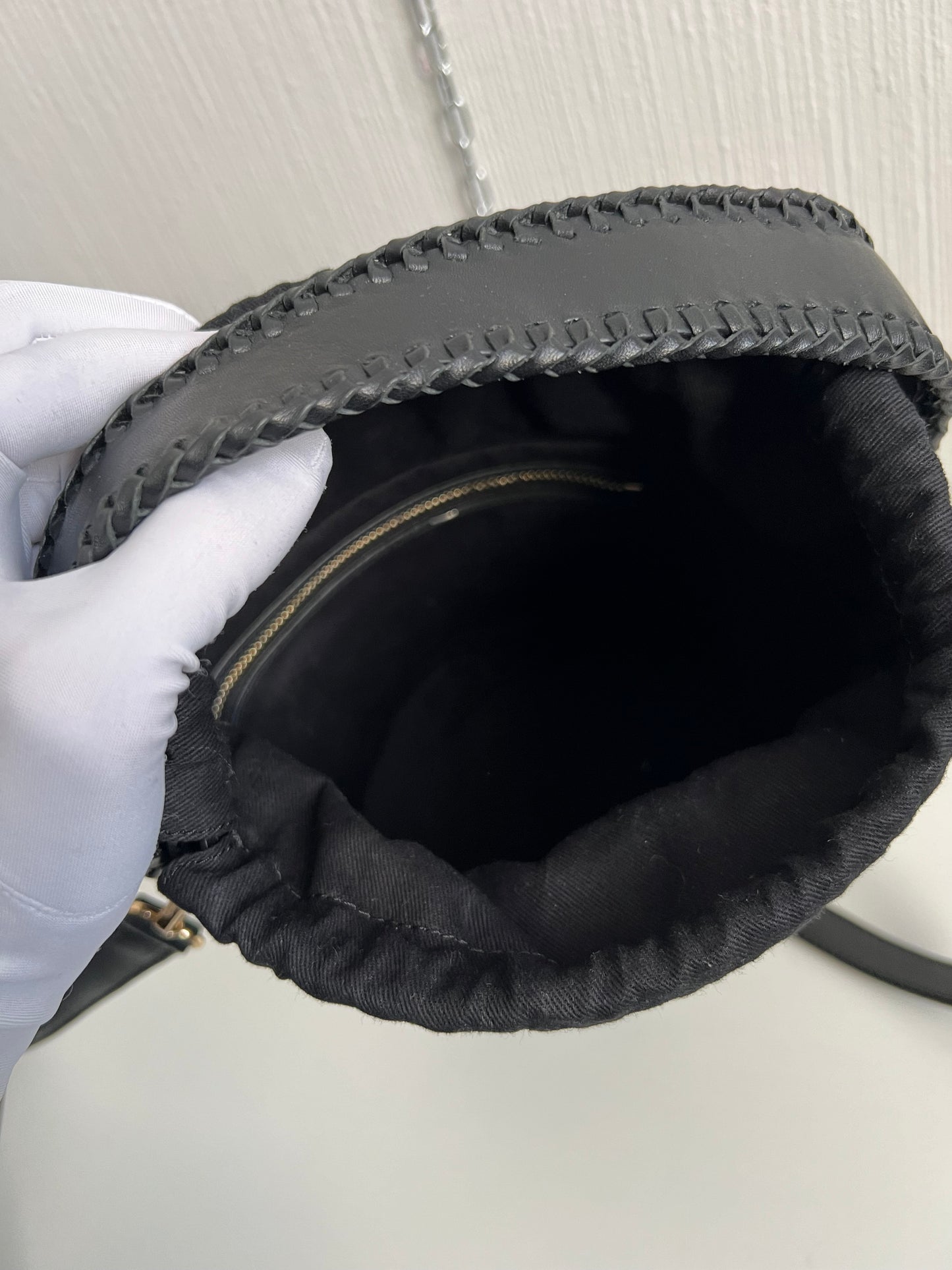 Arket Leather Black Bucket Bag