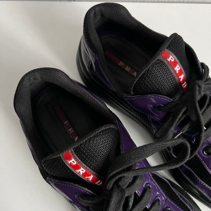 Prada America's Cup Violet Black Men's Sneakers