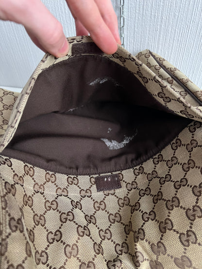 Gucci GG Monogram Canvas Flap Messenger Bag