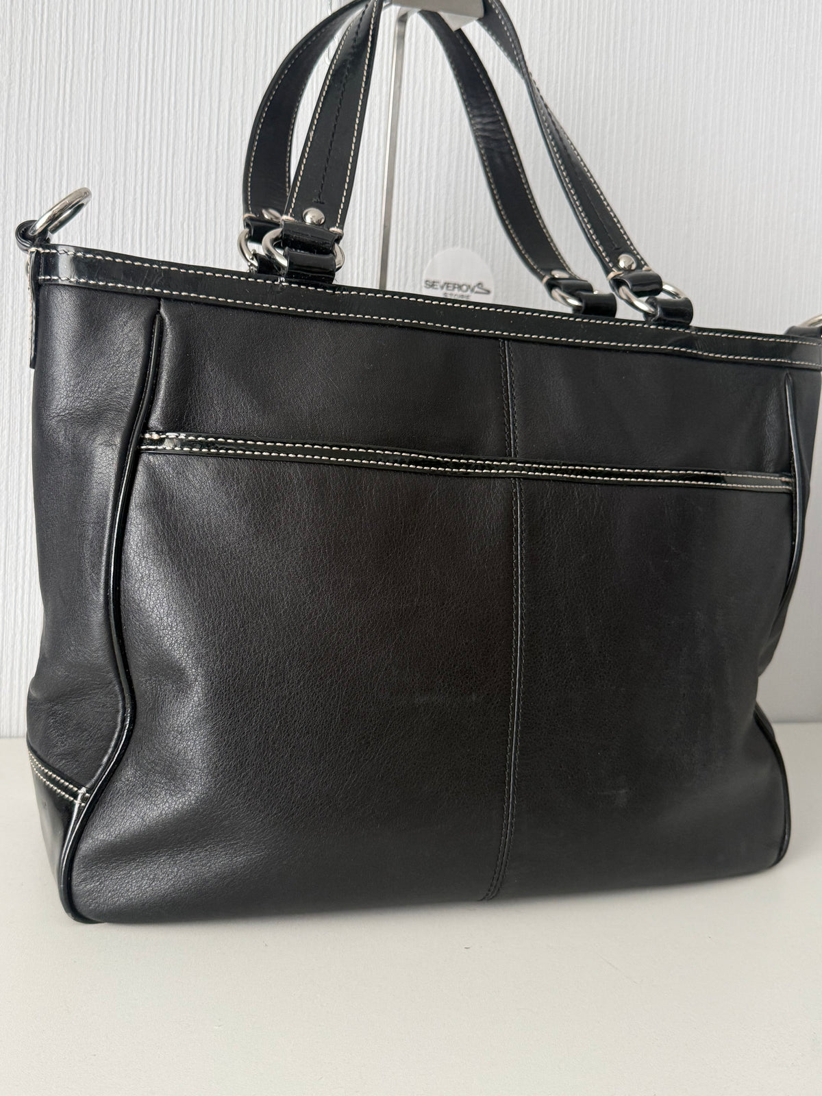 Coach Laura Black Leather Tote Bag