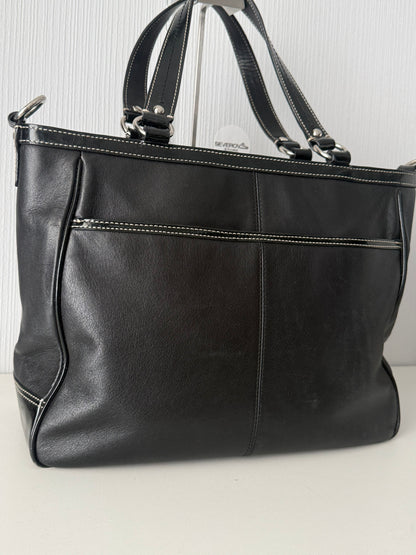 Coack Laura Black Leather Tote Bag